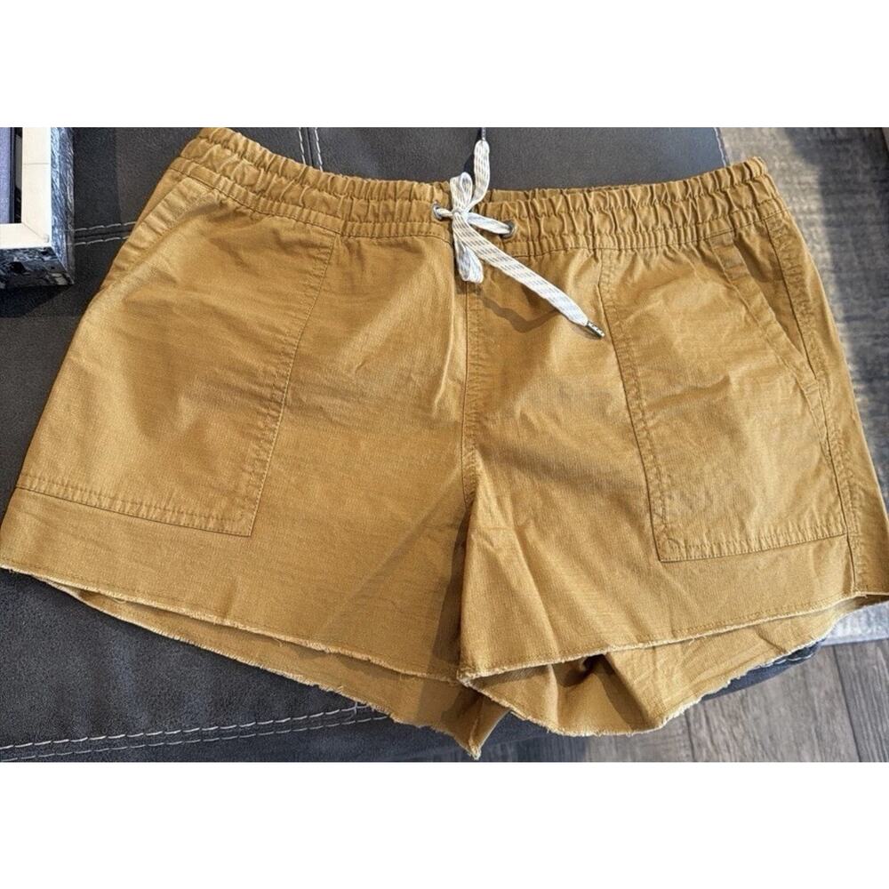 Vuori Womens Shorts M Vintage Ripstop 3" Raw Hem Drawstring Stretch